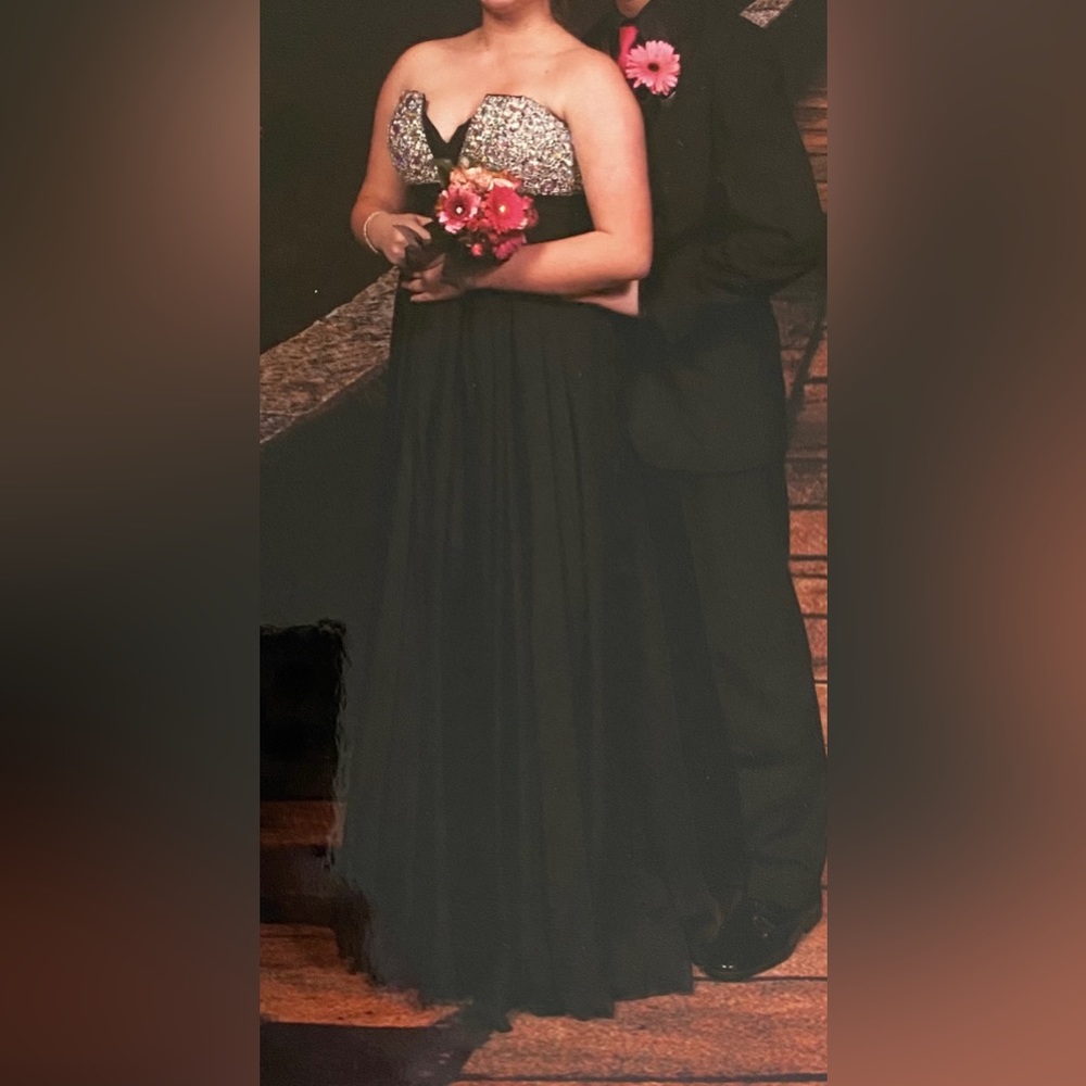 Black with rhinestones bodice - Formal, Cocktail, Black Tie Dress